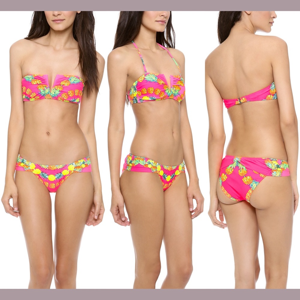 NEW Mara Hoffman Garlands Coral Bikini Set XS